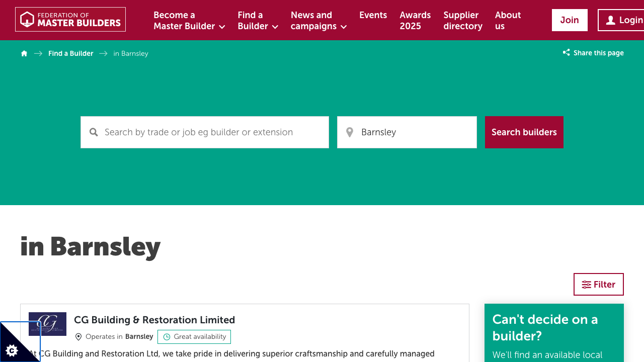 CG JOINERY & BUILDING SOLUTIONS LIMITED website preview