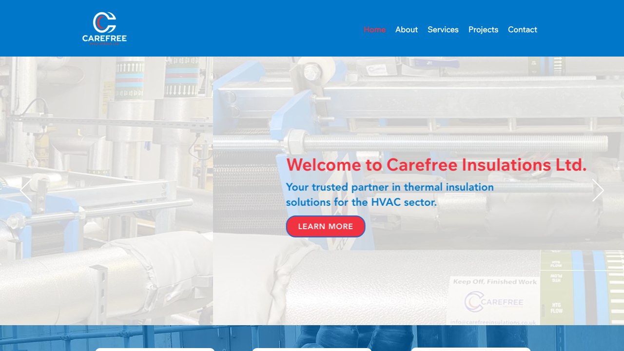 CAREFREE INSULATIONS LIMITED website preview