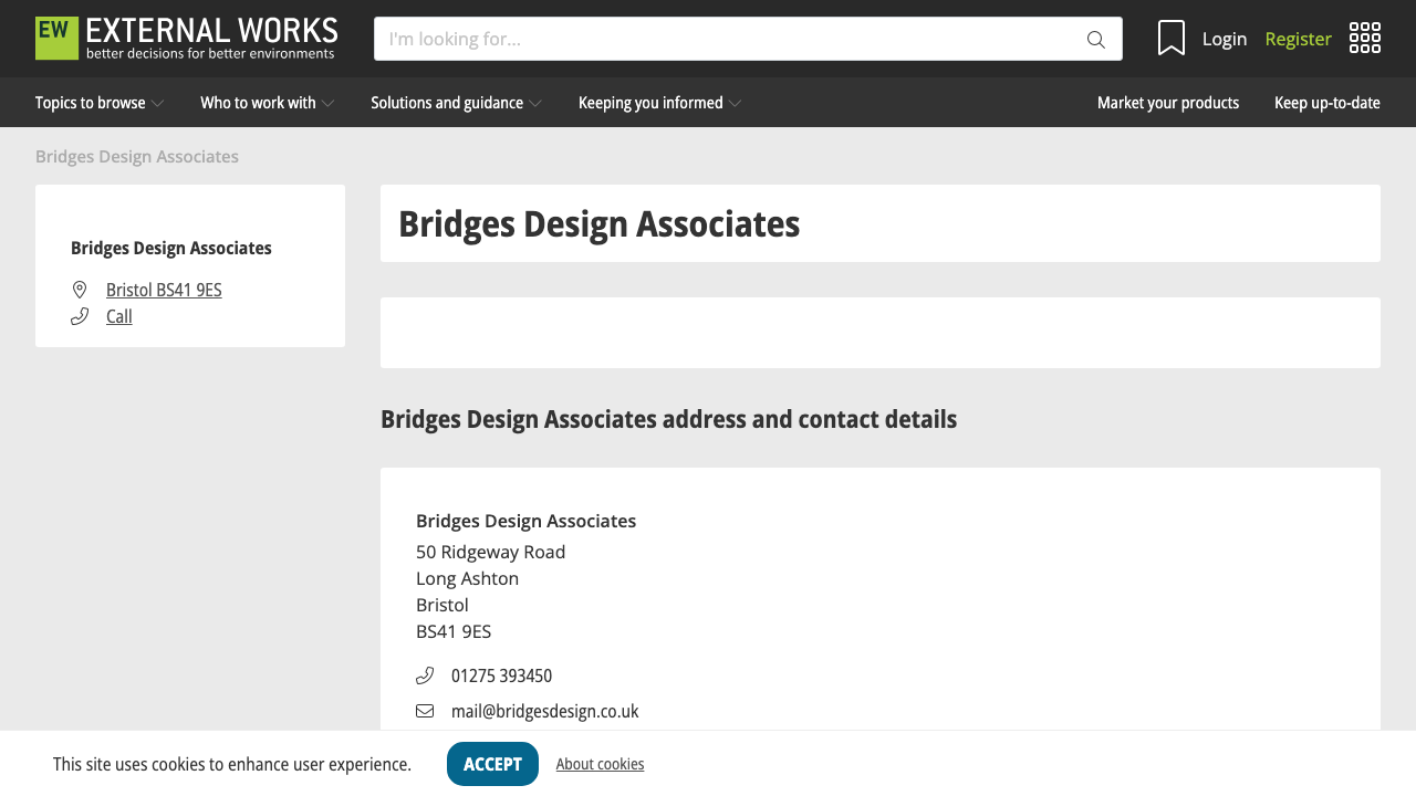 BRIDGES DESIGN ASSOCIATES LIMITED website preview