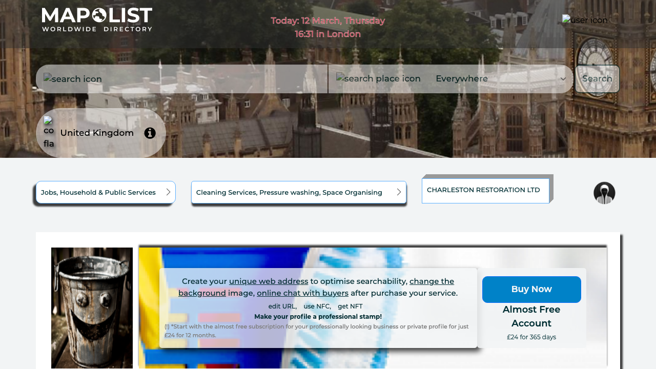 CHARLESTON RESTORATION LTD website preview