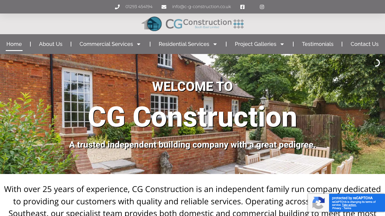 CG CONSTRUCTION SERVICES LTD website preview