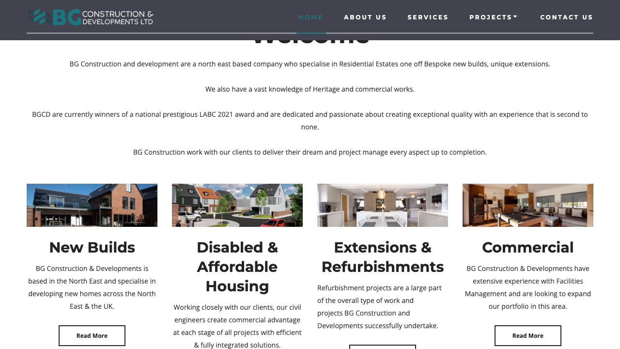 BG CONSTRUCTION AND DEVELOPMENTS LIMITED website preview