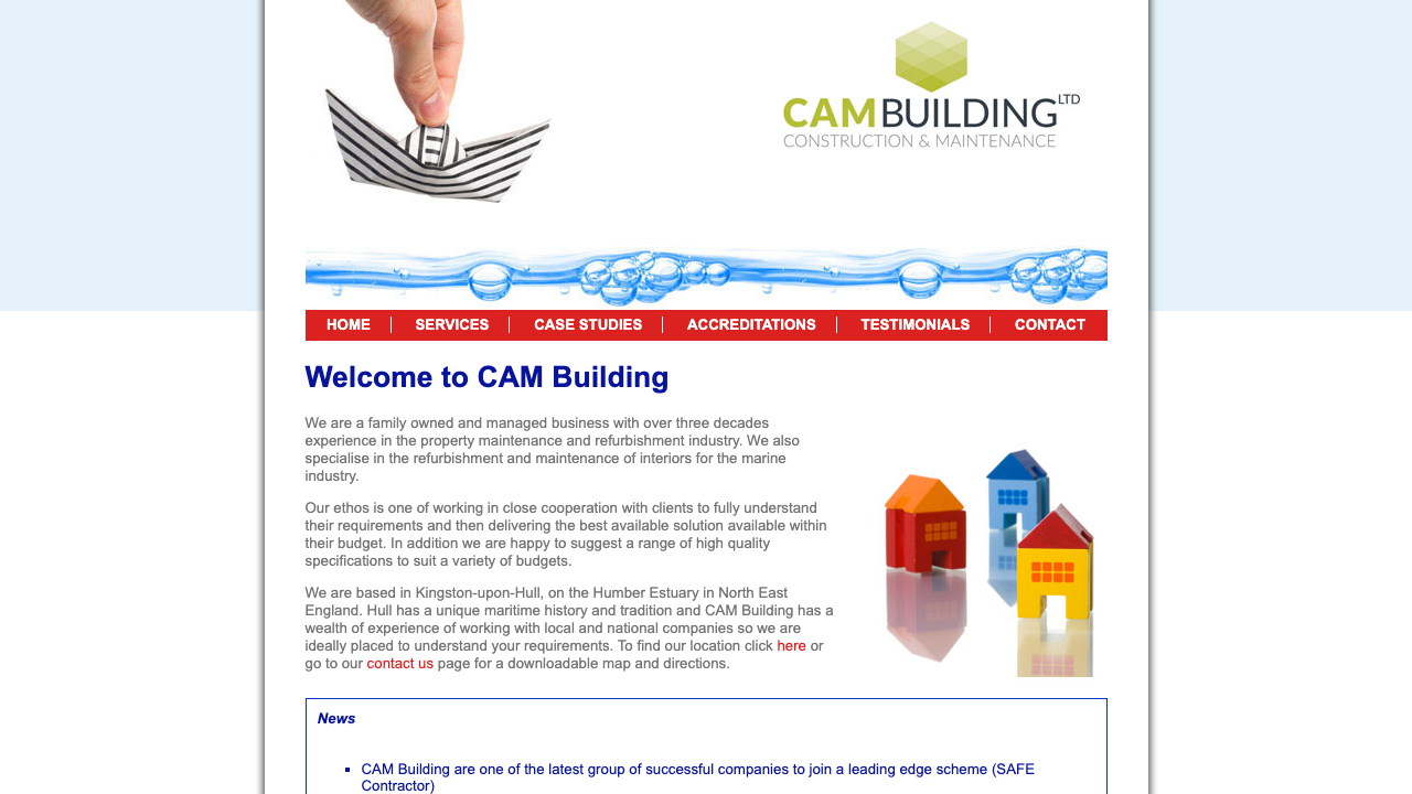 CAM REFURBISHMENT LIMITED website preview