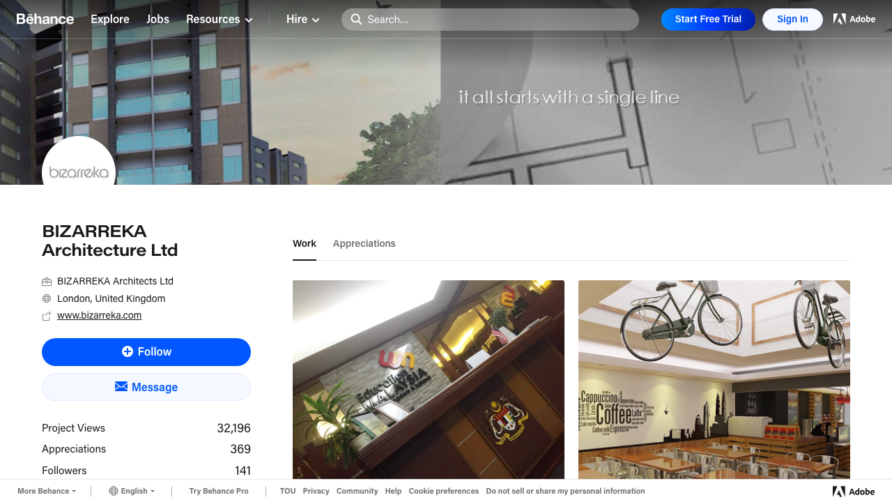 BIZARREKA ARCHITECTURE LTD website preview