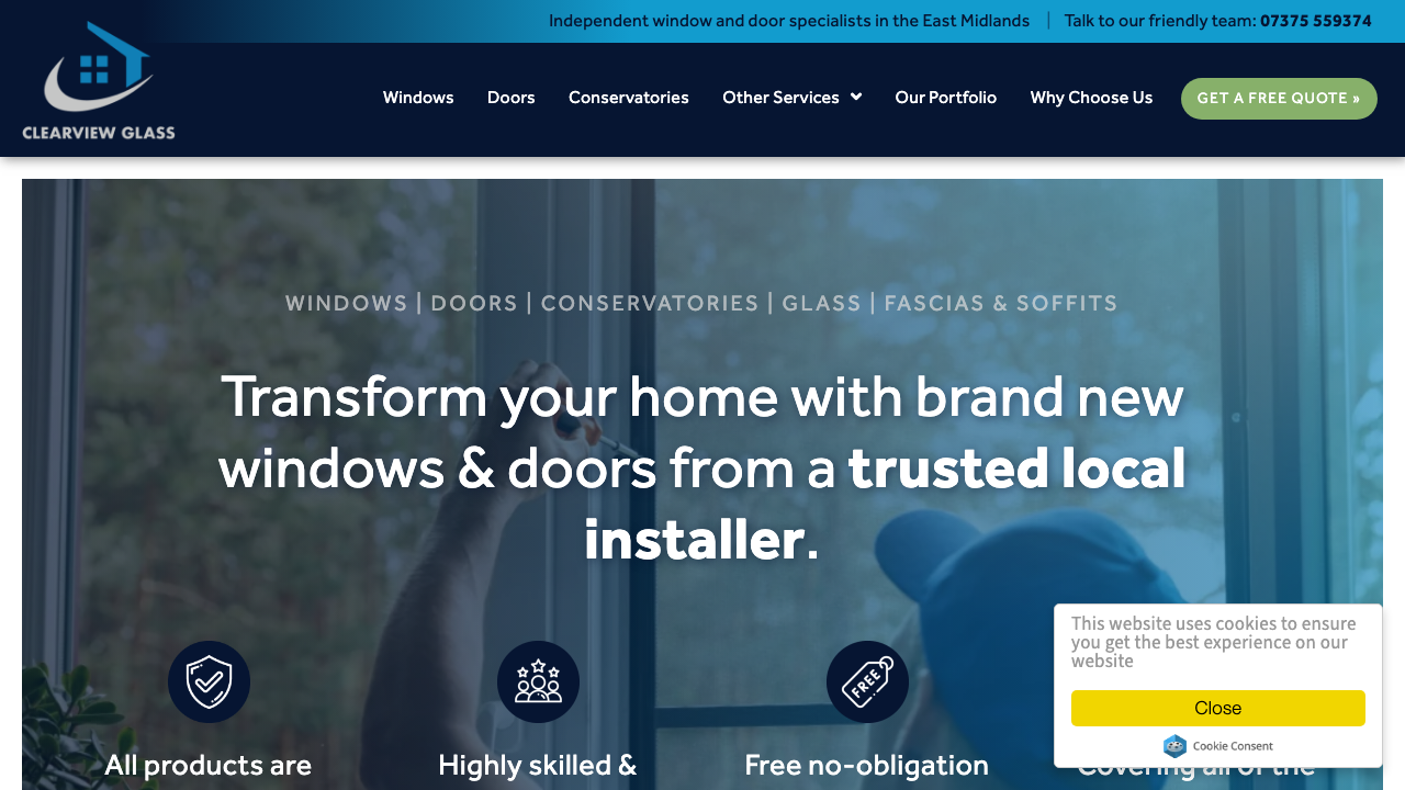 CLEARVIEW GLASS DERBY LIMITED website preview