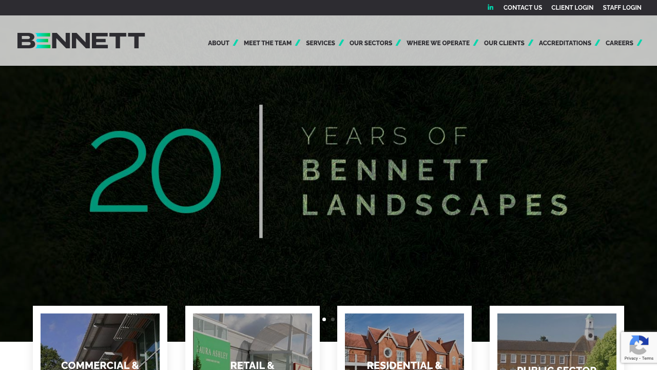 BENNETTS LANDSCAPING LTD website preview