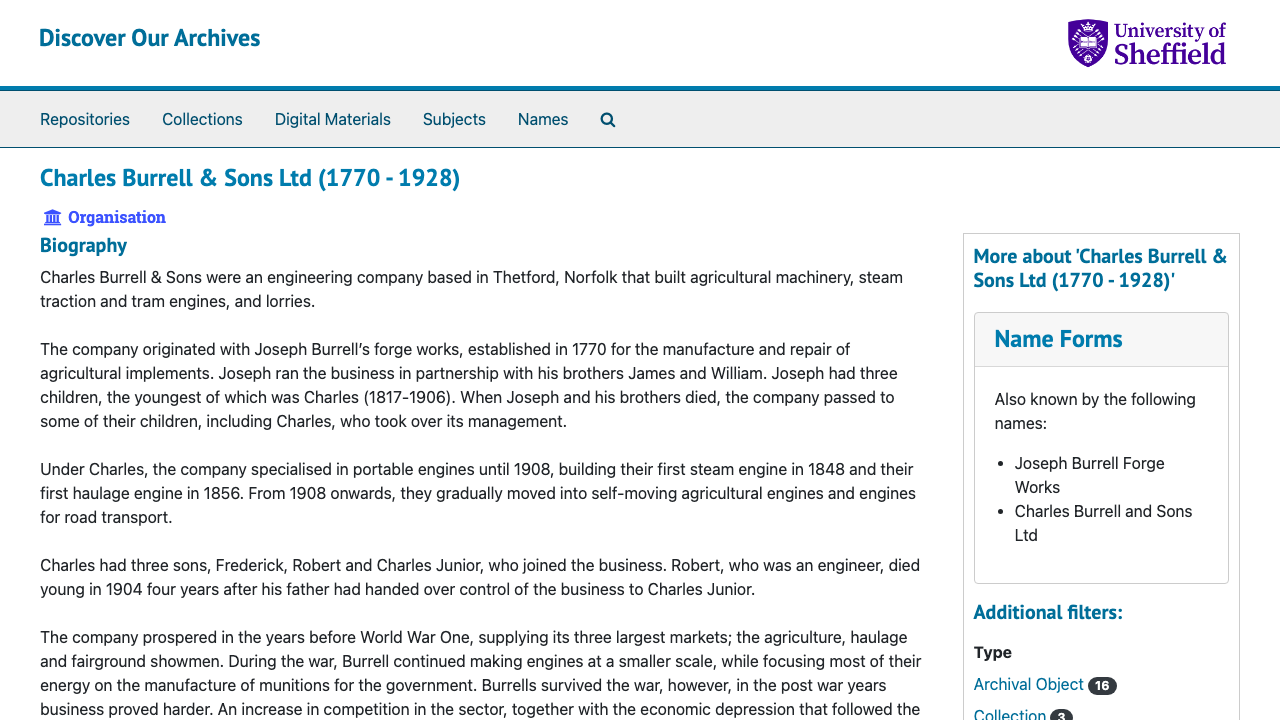 CHARLES BURRELL & SONS (THETFORD) LTD website preview