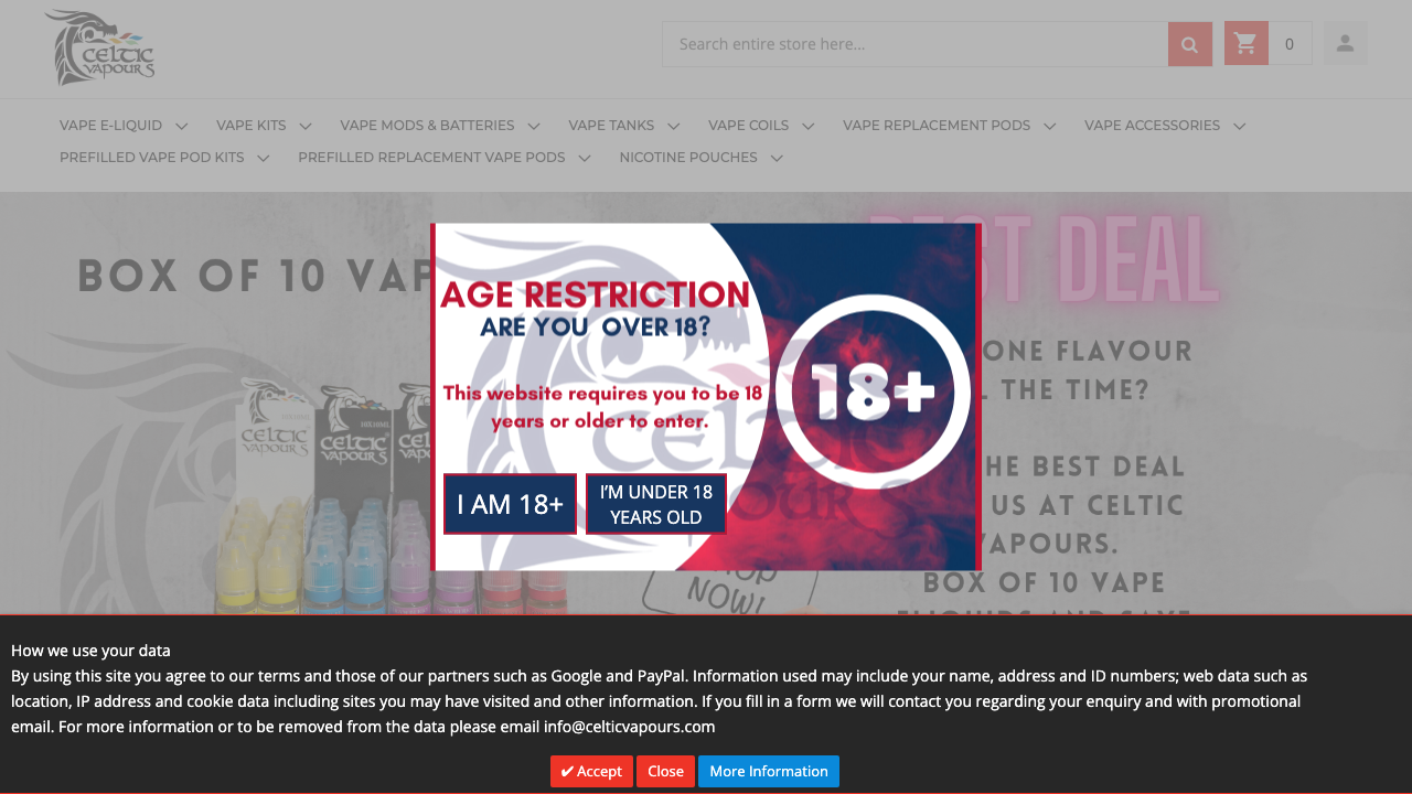 CELTIC VAPOURS TRADING LIMITED website preview