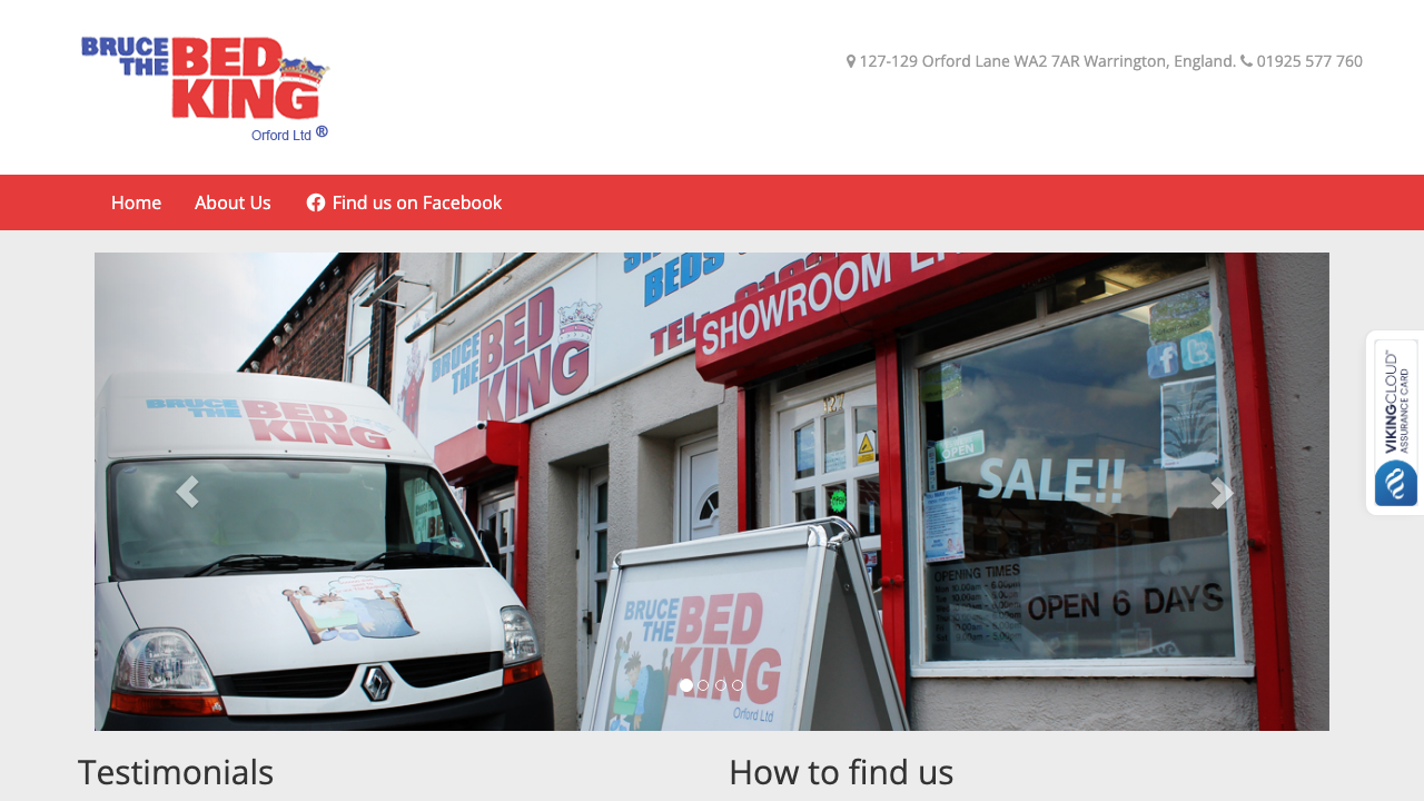 BRUCE THE BED KING ORFORD LIMITED website preview