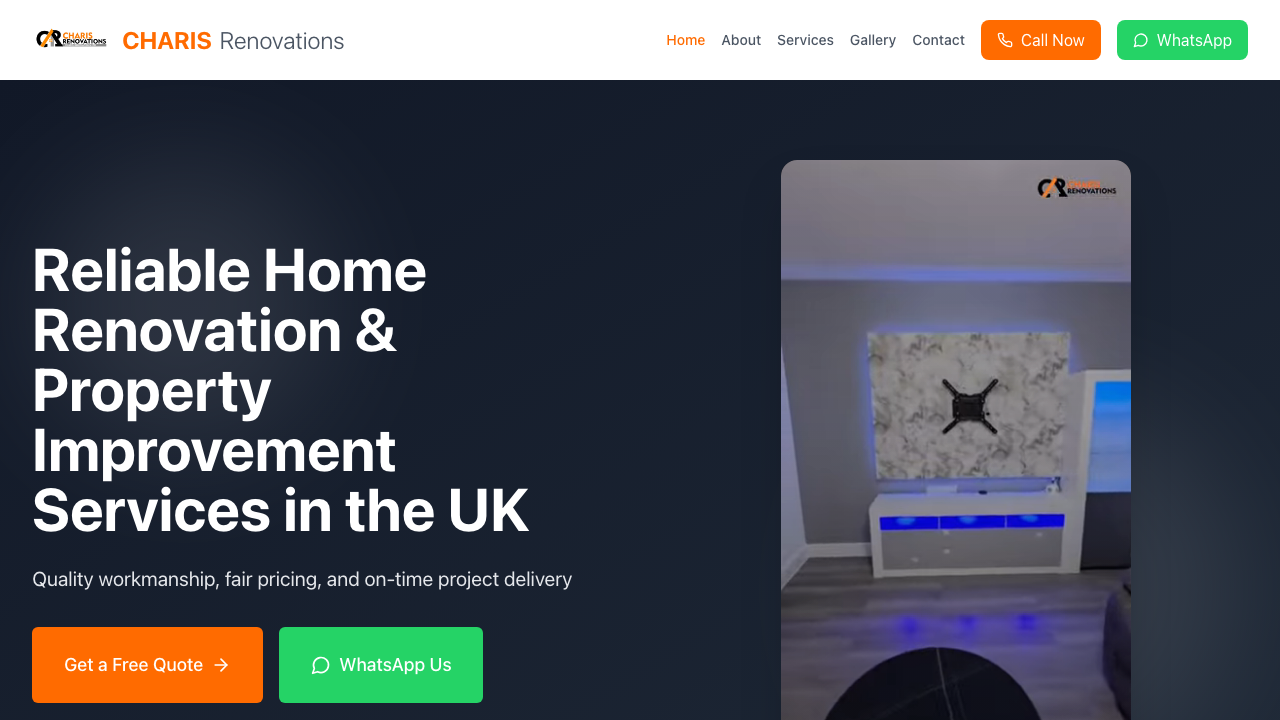 CHARIS RENOVATIONS LTD website preview