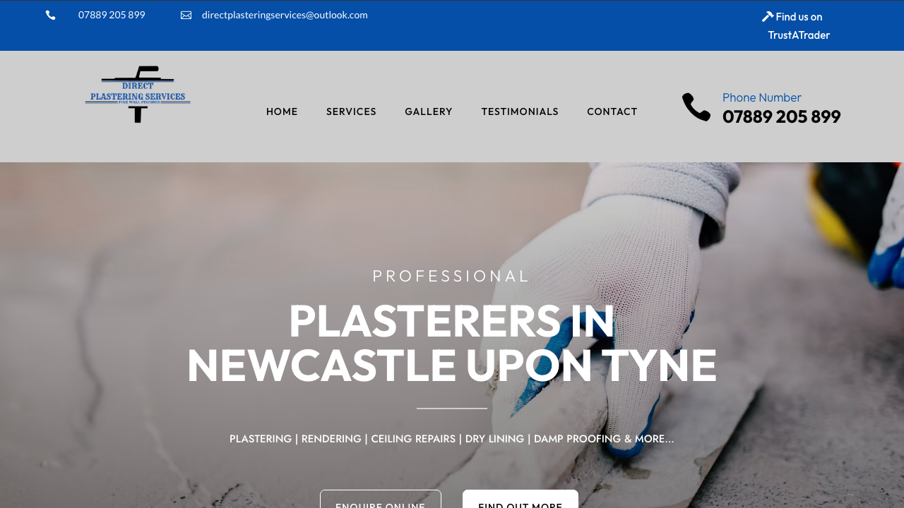 0800 PLASTERING LIMITED website preview