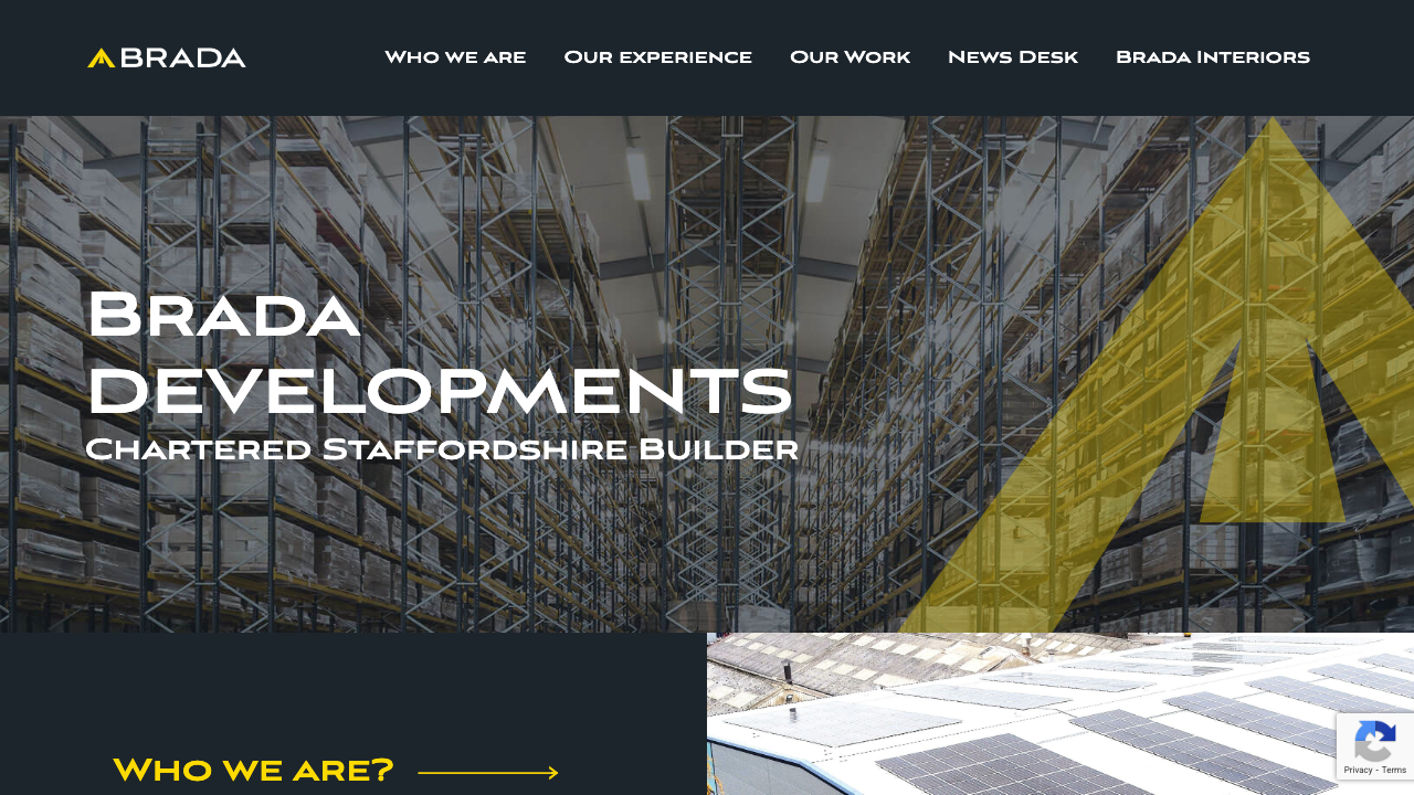BRADA INTERIORS LIMITED website preview