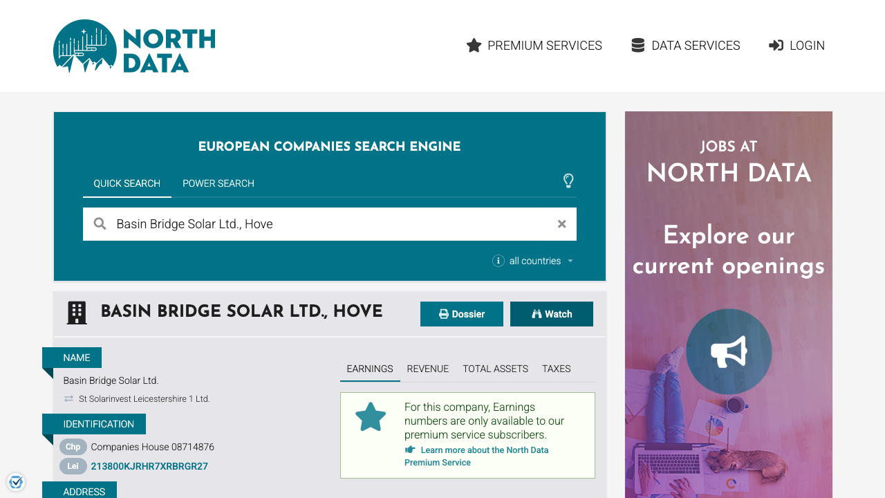 BASIN BRIDGE SOLAR LIMITED website preview