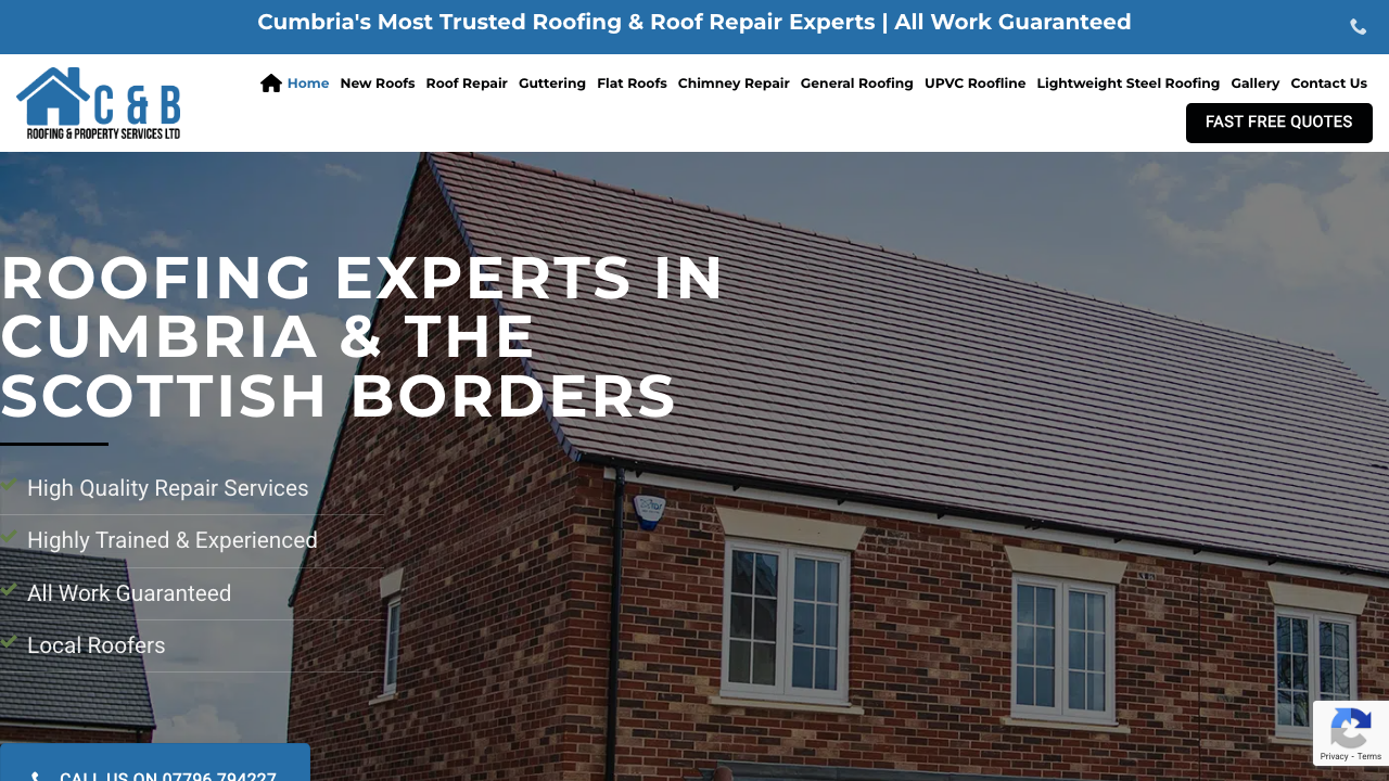 C&B ROOFING & PROPERTY SERVICES LTD website preview