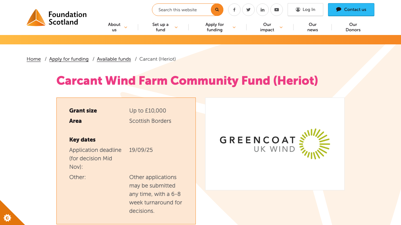 CARCANT WINDFARM (SCOTLAND) LIMITED website preview