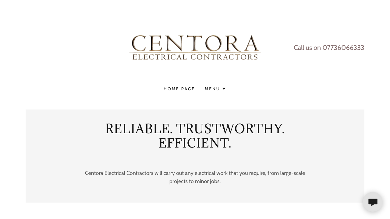 CENTORA ELECTRICAL CONTRACTORS LTD website preview