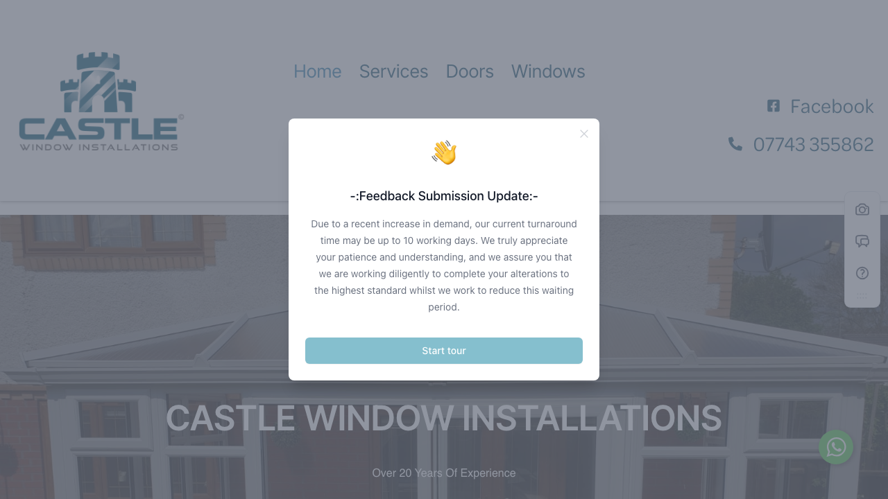 CASTLE WINDOW INSTALLATIONS LIMITED website preview