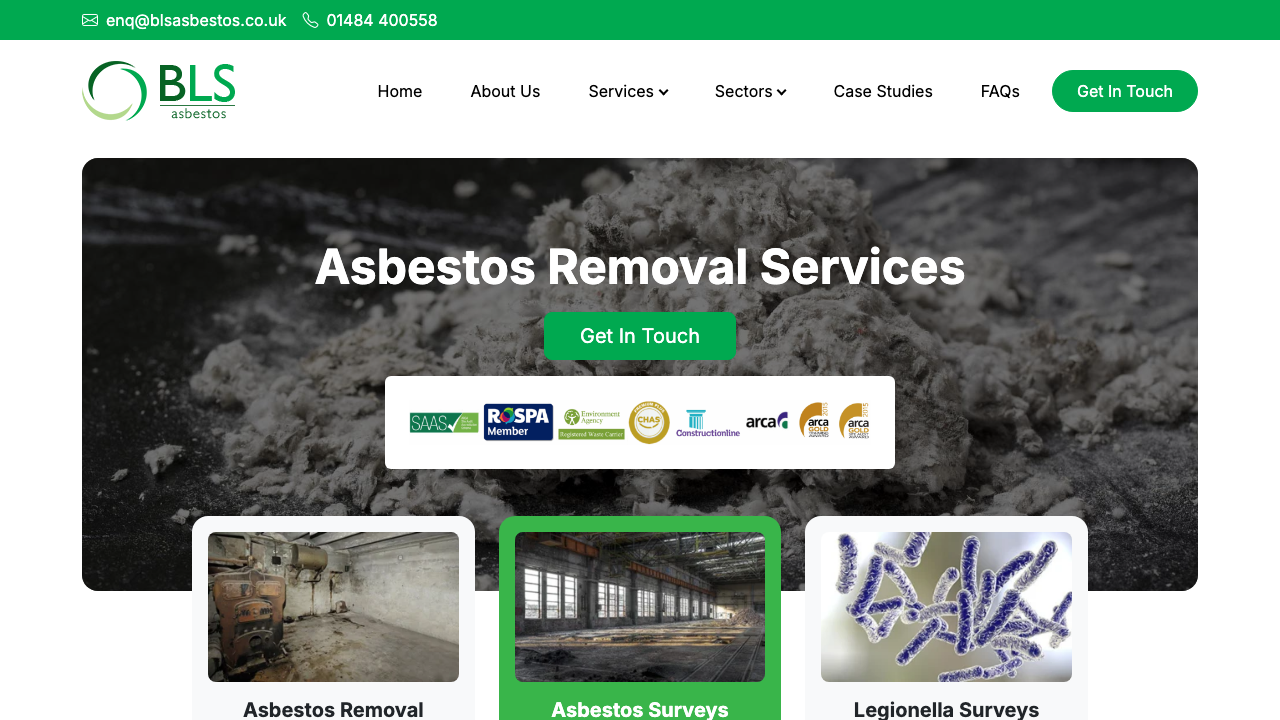 BLS ASBESTOS LIMITED website preview