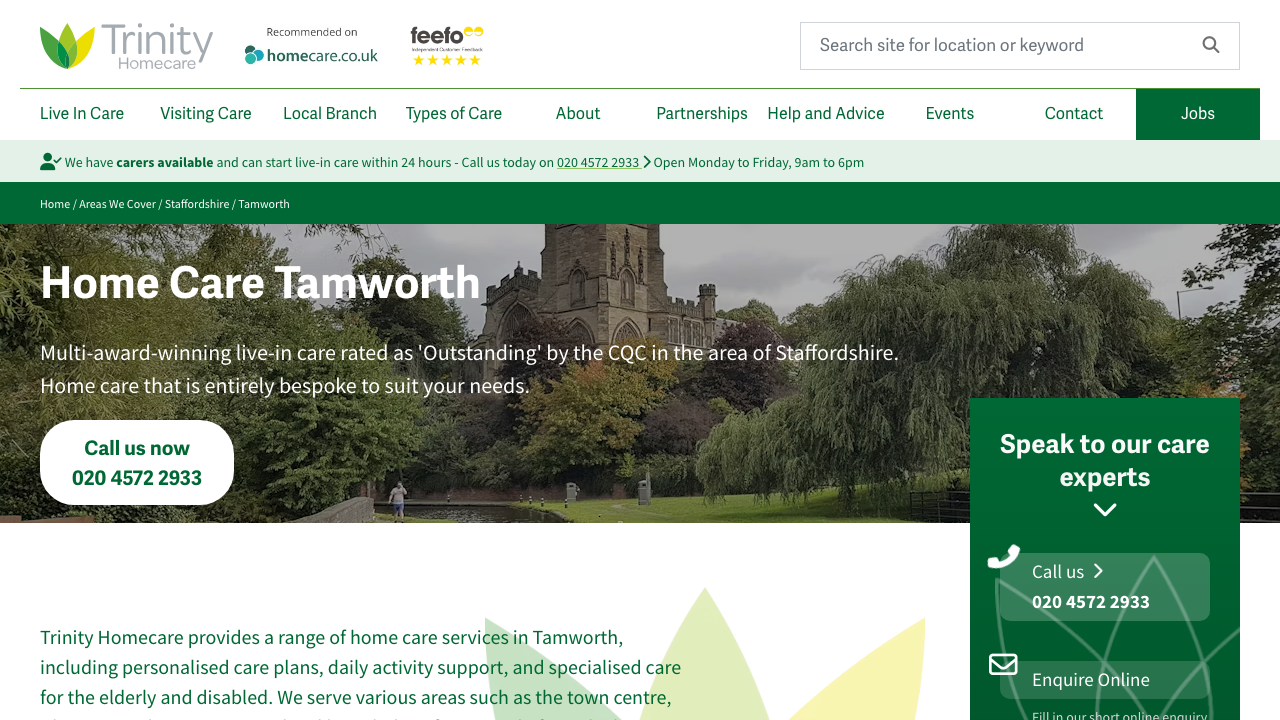 CARE PLAN SERVICES TAMWORTH LTD website preview