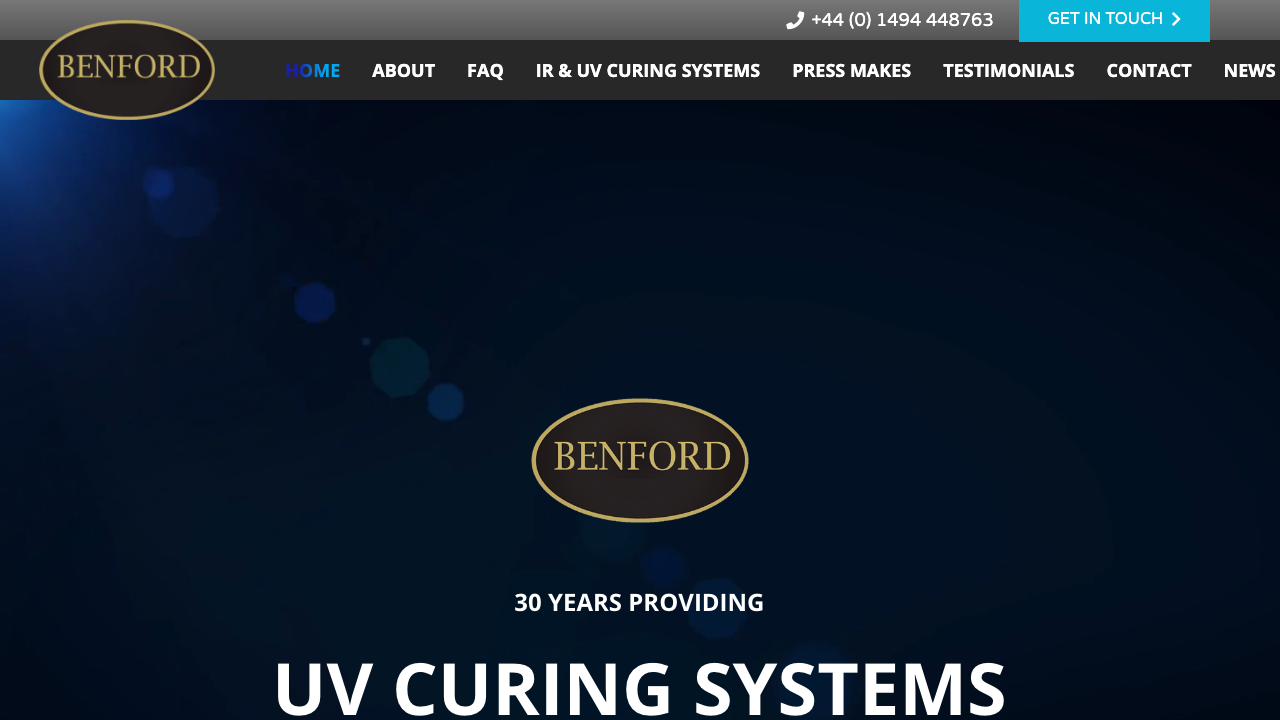 BENFORD UV LTD website preview