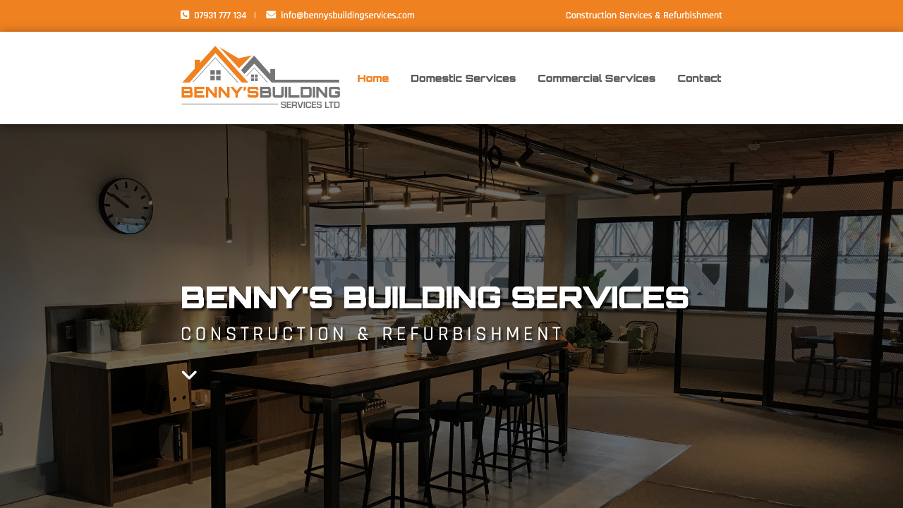 BENNY SERVICES LTD website preview
