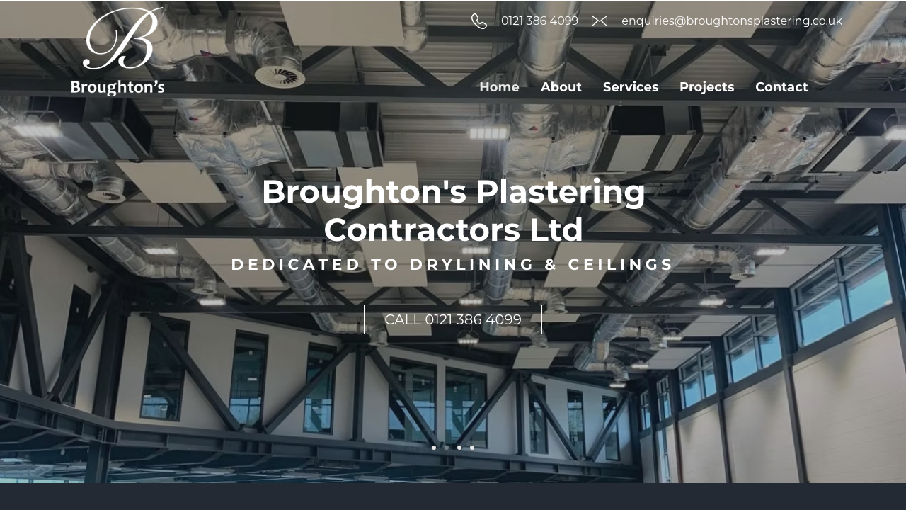 BROUGHTON'S PLASTERING CONTRACTORS LIMITED website preview
