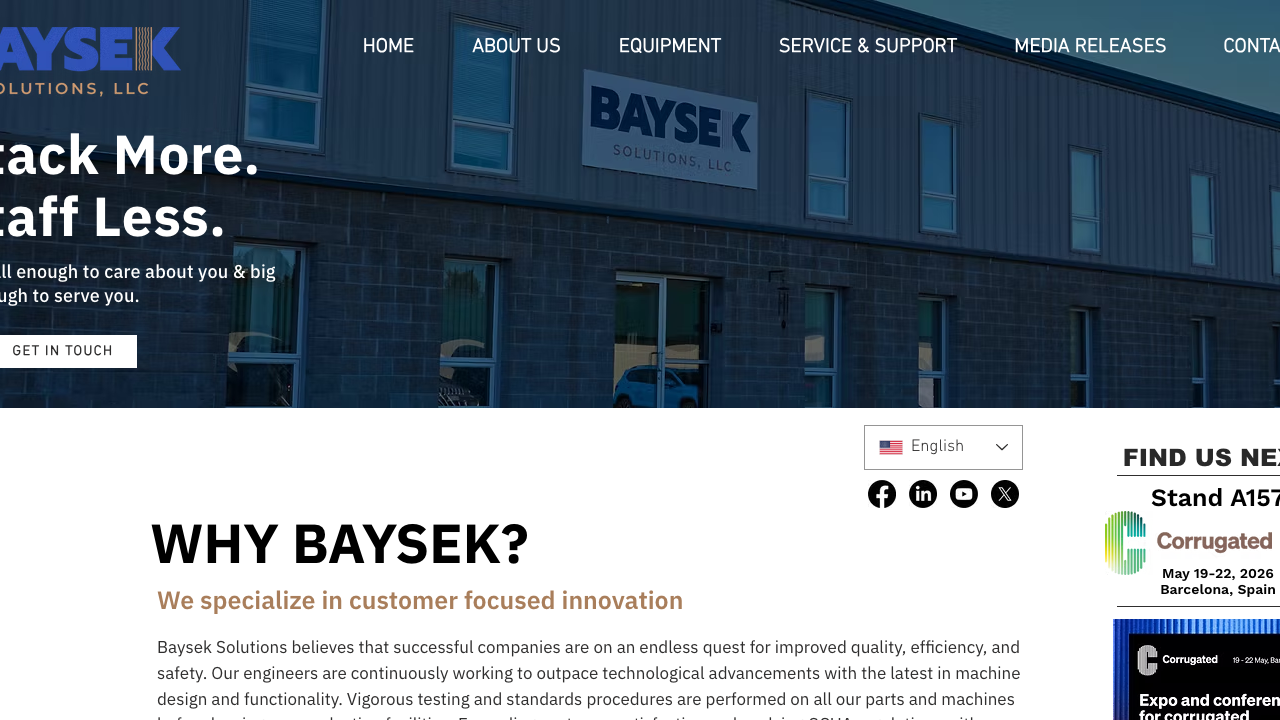 BAYSEK MACHINE & ENGINEERING LTD website preview