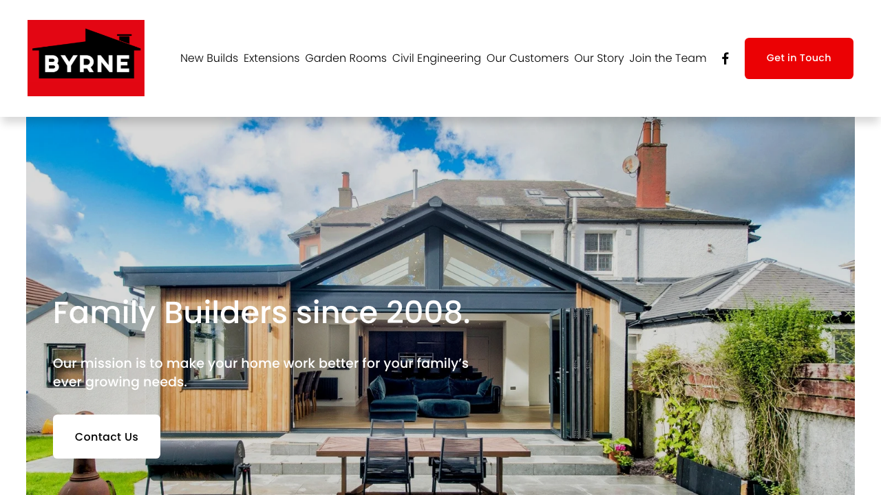 BYRNE BUILDING CONTRACTORS (BYRNE HOME IMPROVEMENTS) LTD website preview