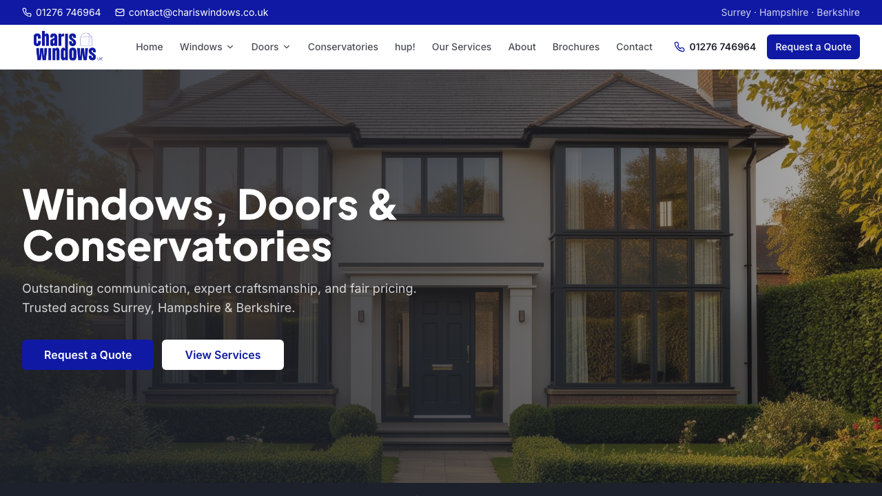 CHARIS WINDOWS LTD website preview