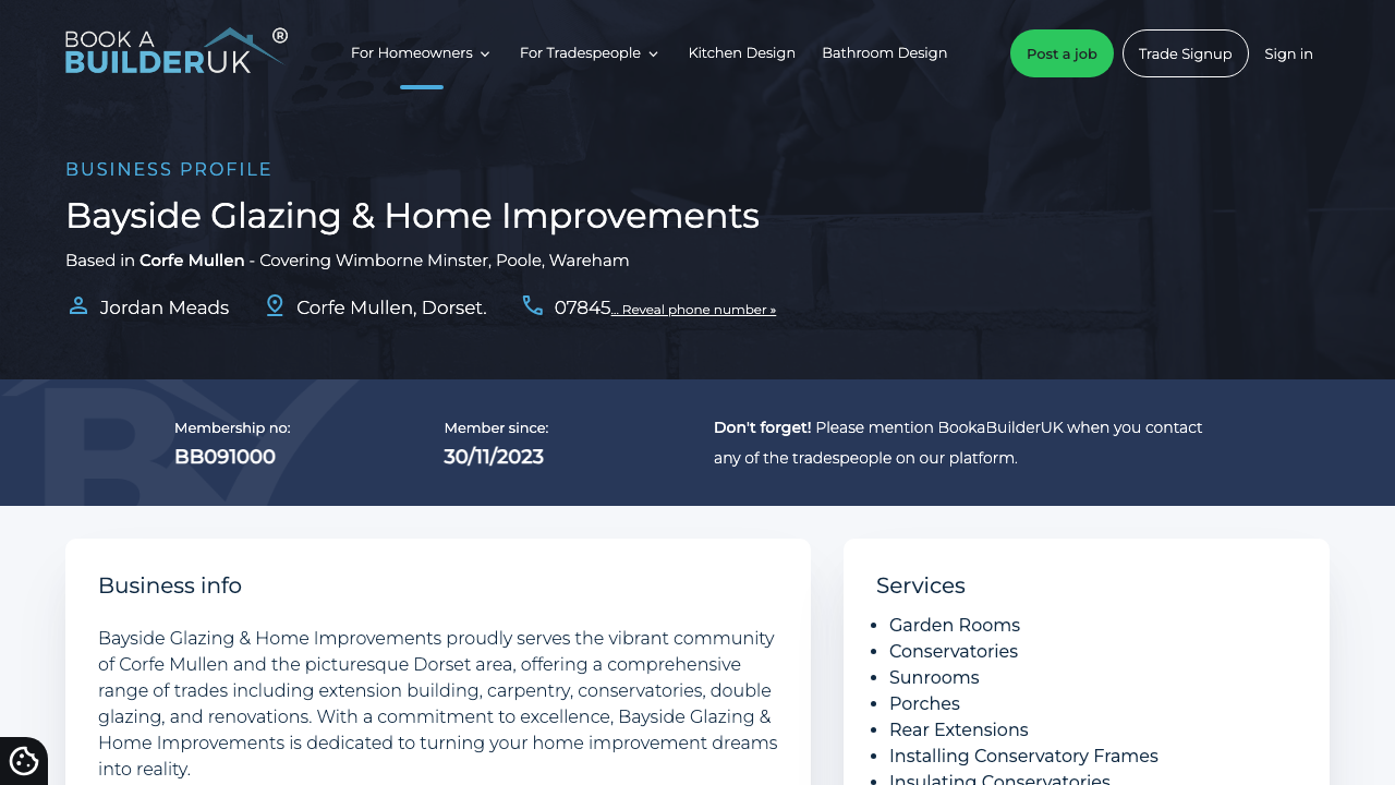 BAYSIDE GLAZING AND HOME IMPROVEMENTS LIMITED website preview