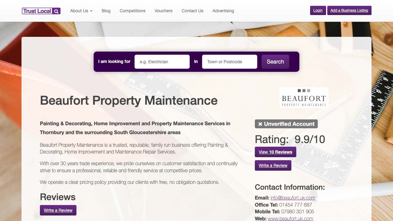 BEAUFORT PROPERTY MAINTENANCE LIMITED website preview