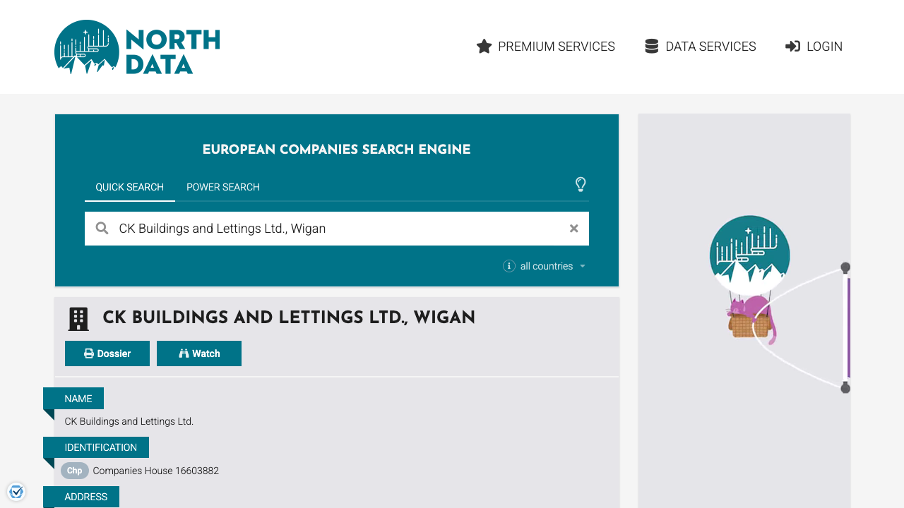 CK BUILDINGS AND LETTINGS LTD website preview