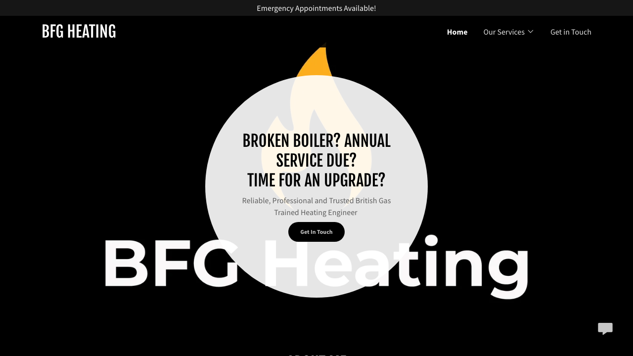 BFG HEATING LIMITED website preview