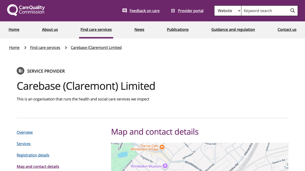 CAREBASE (CLAREMONT) LIMITED website preview