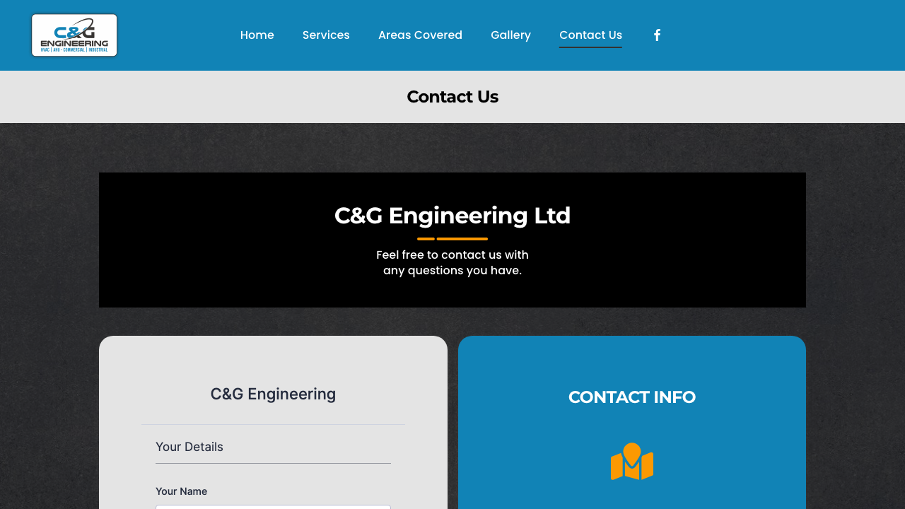 C&G ENGINEERING AND VENTILATION LTD website preview