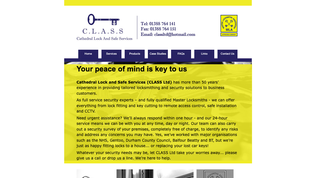 CATHEDRAL LOCK AND SAFE SERVICES LIMITED website preview