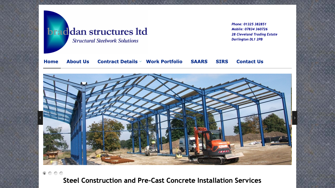 BRADDAN STRUCTURES LIMITED website preview