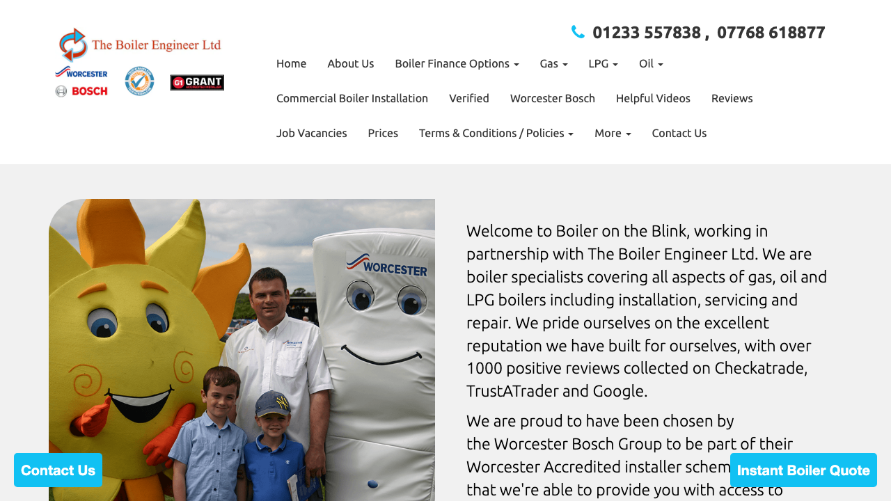 BOILER ON THE BLINK LIMITED website preview