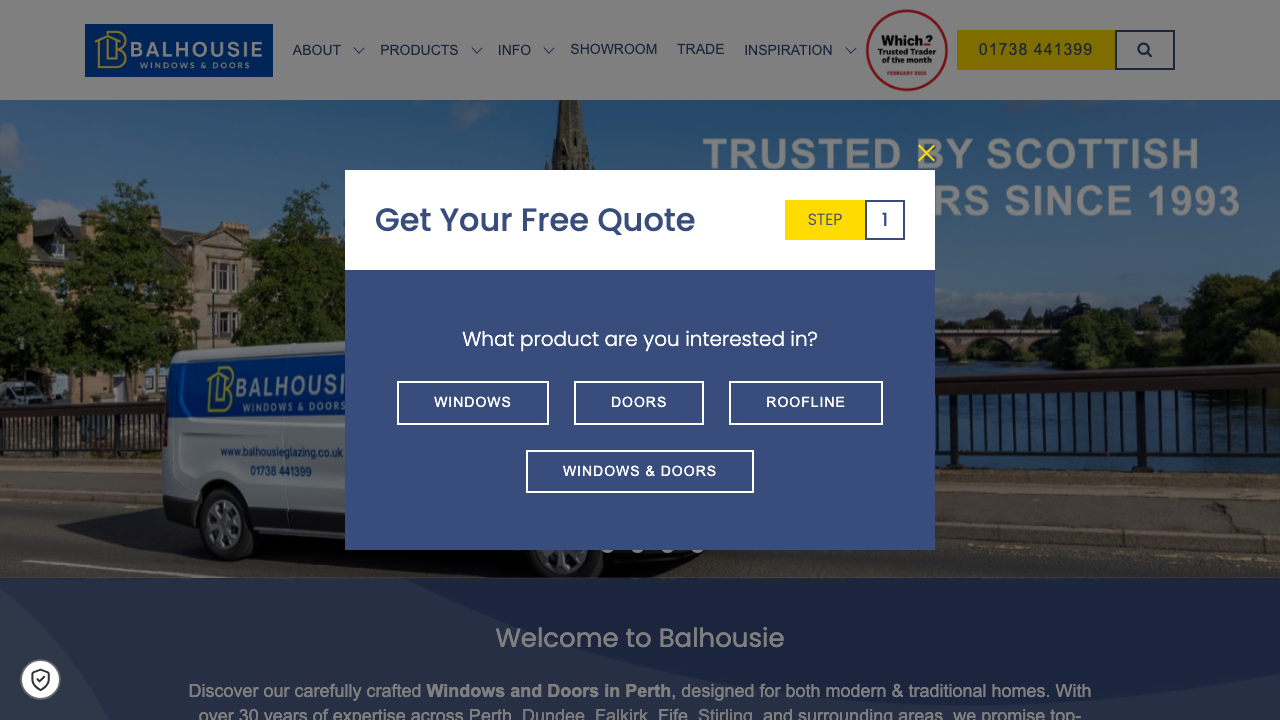 BALHOUSIE GLAZING LIMITED website preview
