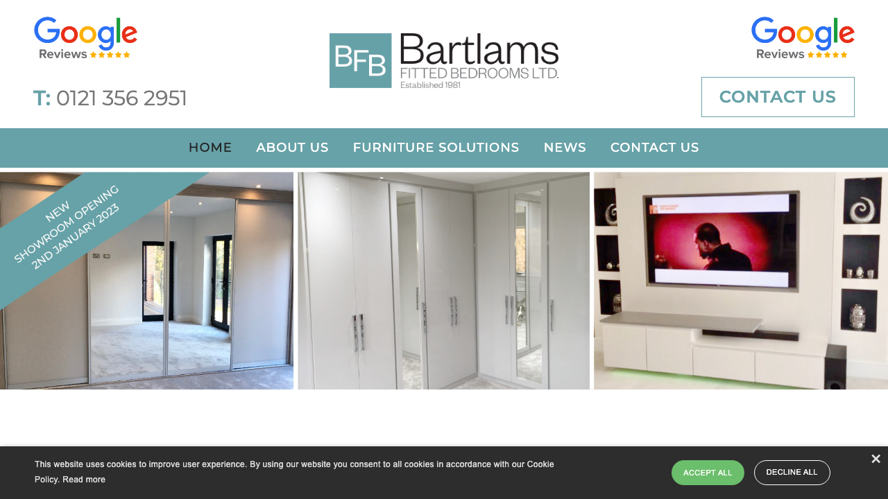 BARTLAMS FITTED BEDROOMS LIMITED website preview