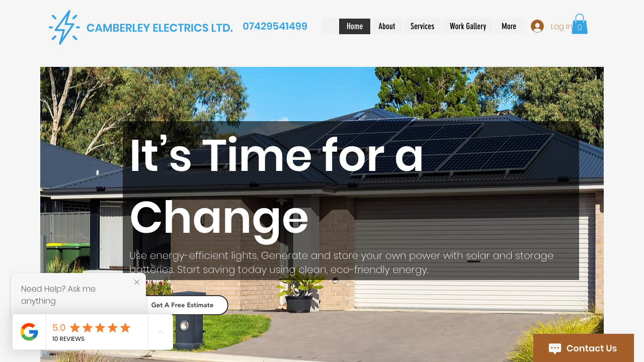 CAMBERLEY ELECTRICS LTD website preview