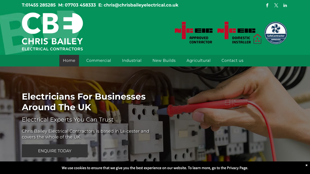 CHRIS BAILEY ELECTRICAL LIMITED website preview