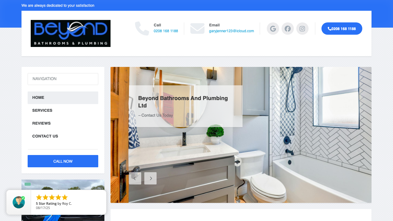 BEYOND BATHROOMS AND PLUMBING LIMITED website preview