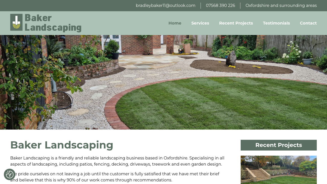 BAKER BESPOKE LANDSCAPING LTD website preview