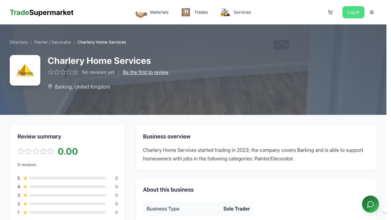CHARLERY HOME SERVICES LTD website preview