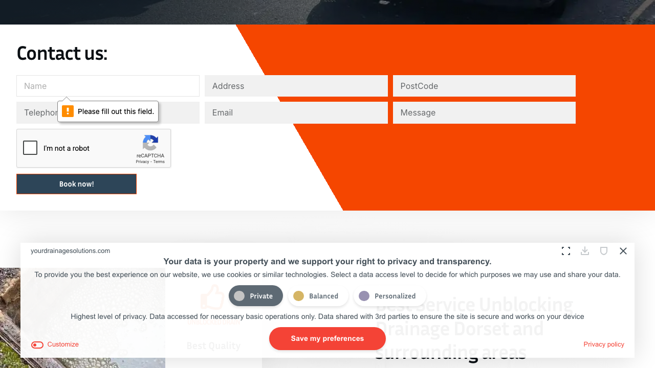 24 HOUR DRAINAGE LTD website preview