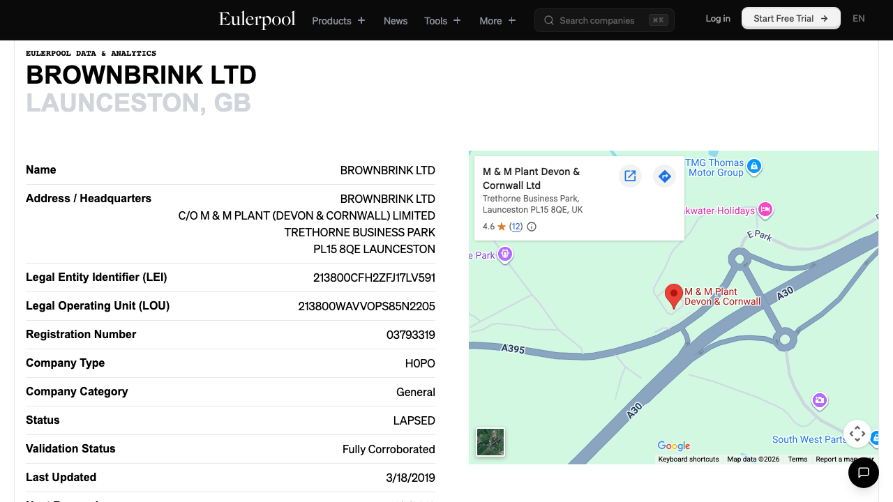 BROWNBRINK LTD website preview