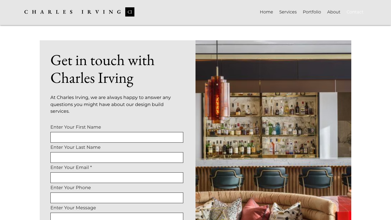 CHARLES IRVING LTD website preview