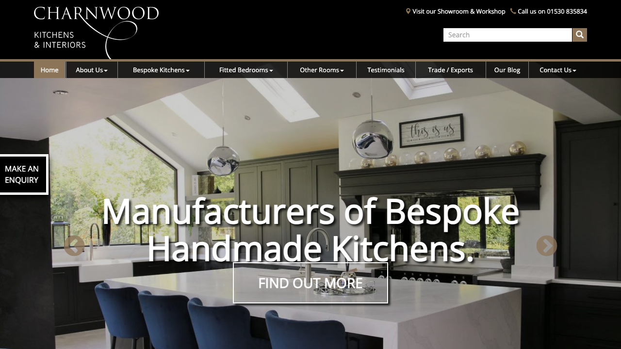 CHARMWOOD KITCHENS & BEDROOMS LTD website preview