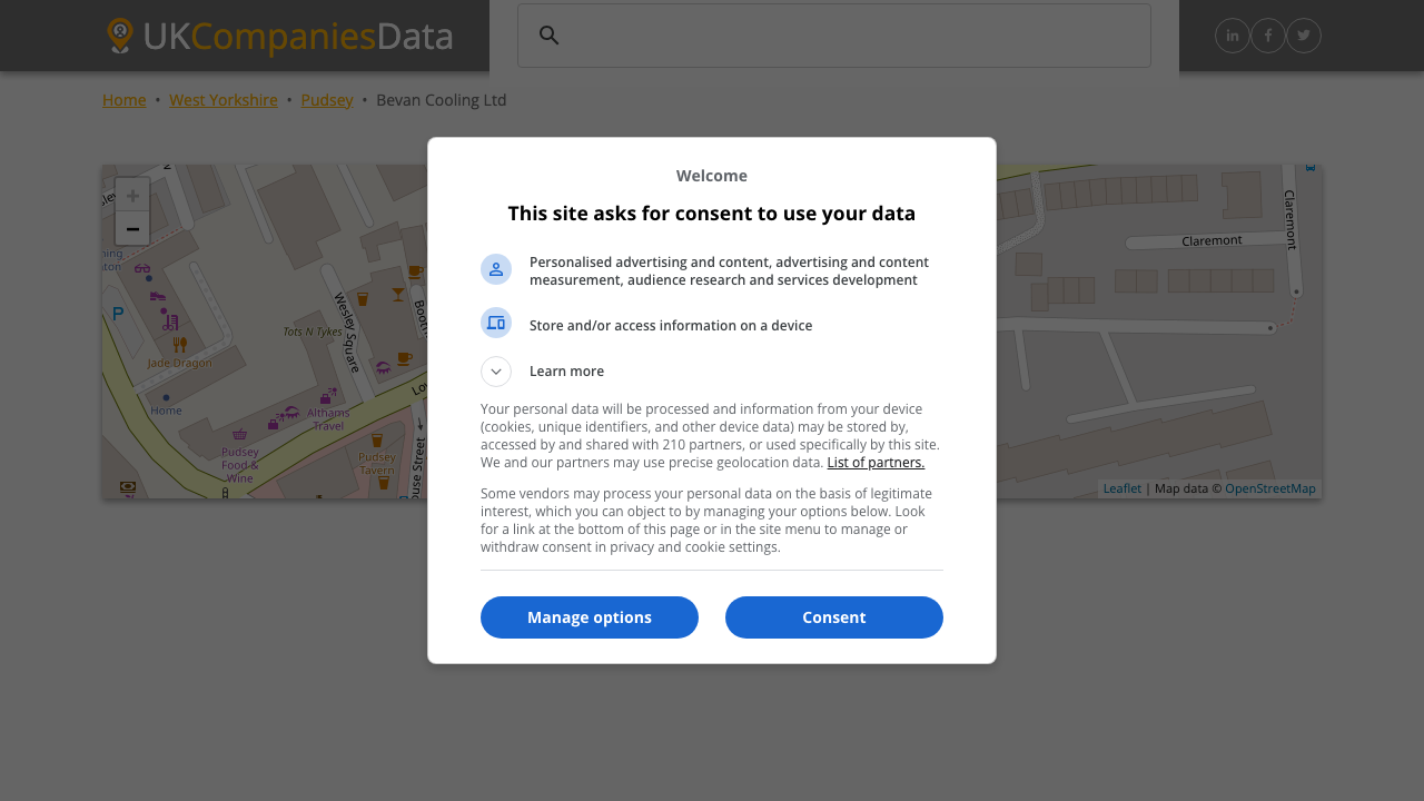 BEVAN COOLING LTD website preview